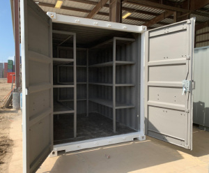 SHIPPING CONTAINER STORAGE AND SHELVING