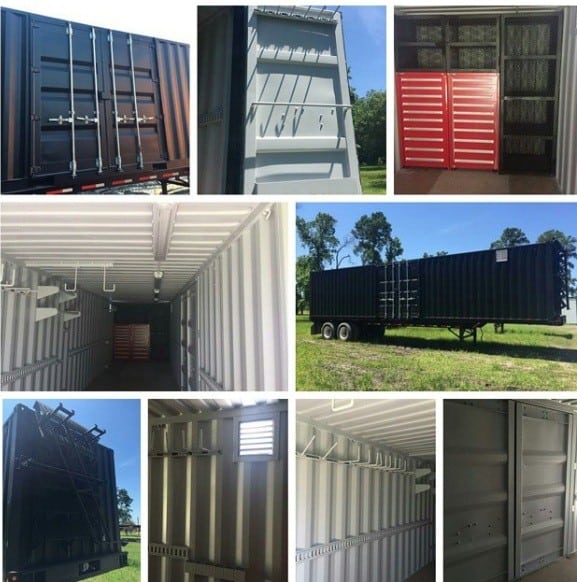 Clean Interior and Exterior 40-Foot Shipping Containers from Houston