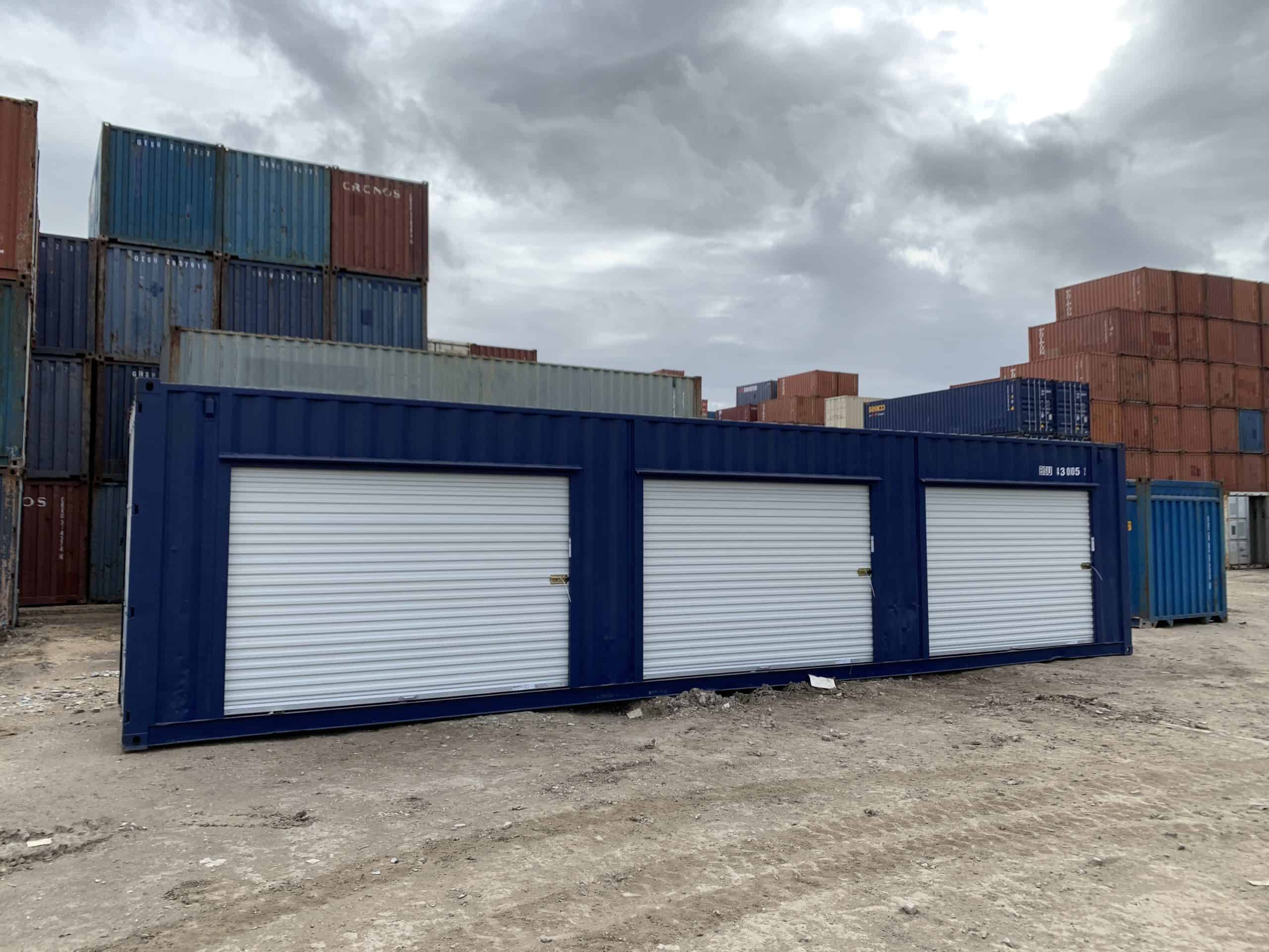 roll-up door on a shipping container