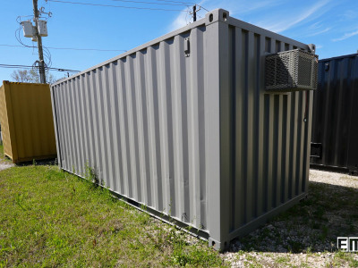20 Ft Grey Container Office with Wooden Interior