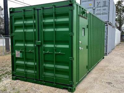 Green 20ft Container Modification